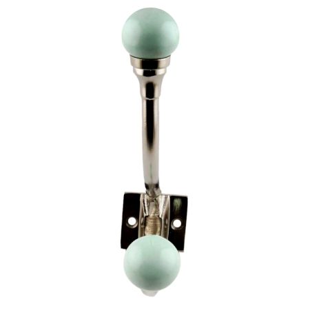 Sage Green Ceramic Iron Hooks